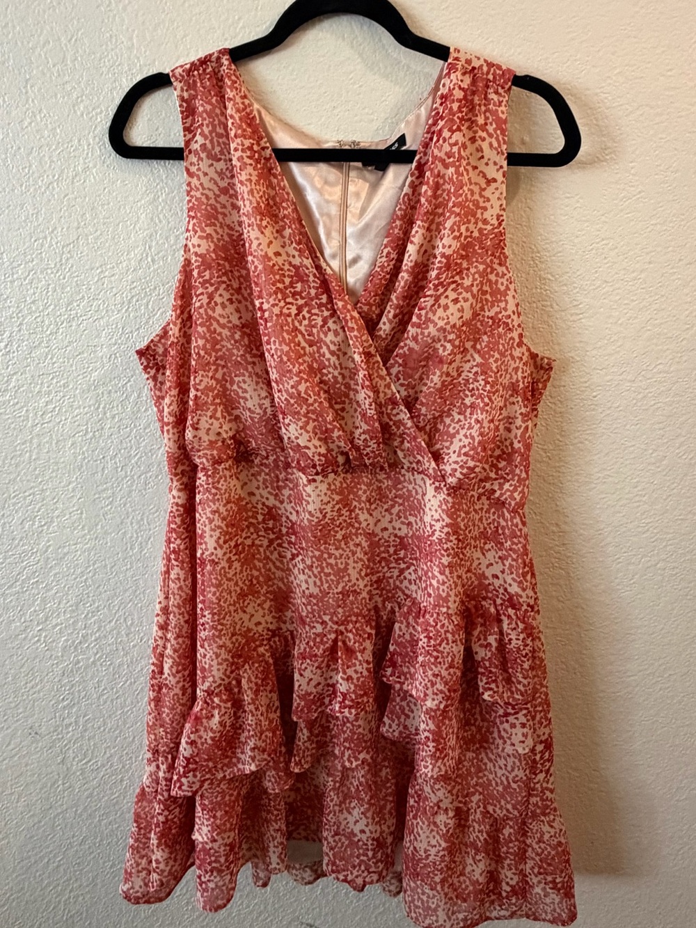 Express Sleeveless Faux Wrap Mini Dress — Size L